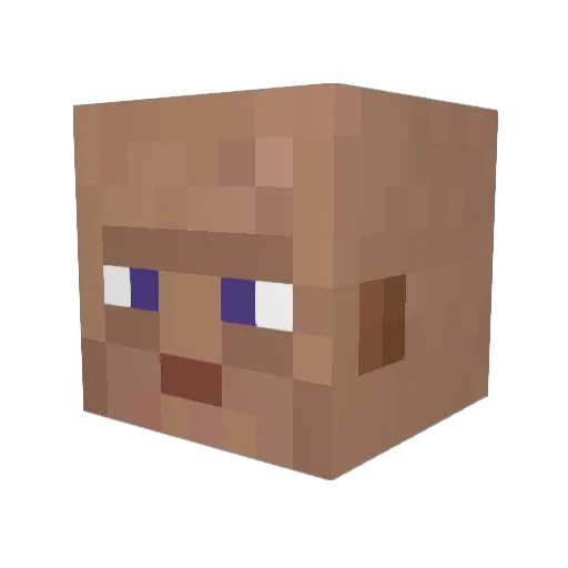 pixeldudes Minecraft avatar head, 3D render