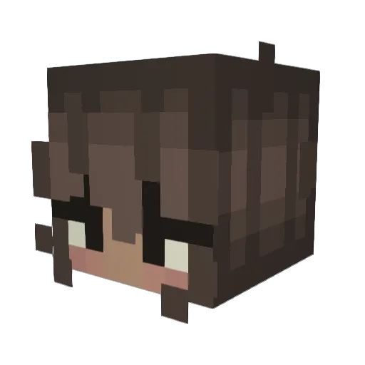 pixelhanni Minecraft avatar head, 3D render