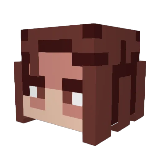 pixelized_dummy Minecraft avatar head, 3D render
