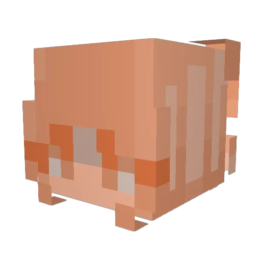 pixeloe Minecraft avatar head, 3D render