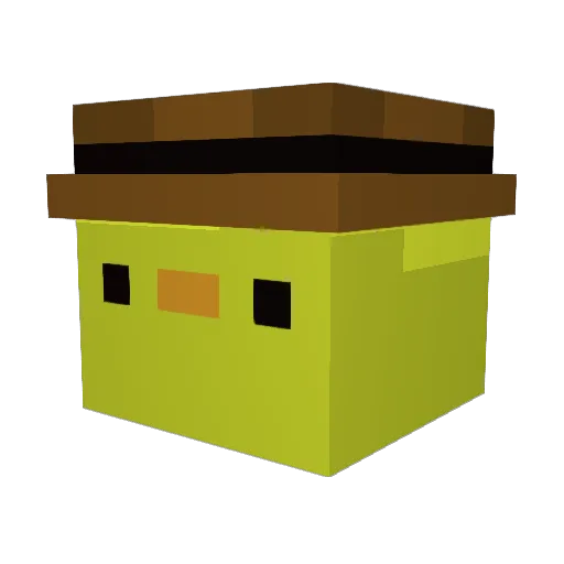 pixels75 Minecraft avatar head, 3D render