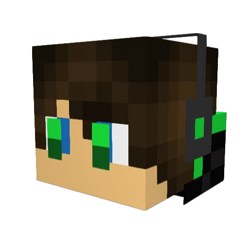 pixelzgr Minecraft avatar head, 3D render