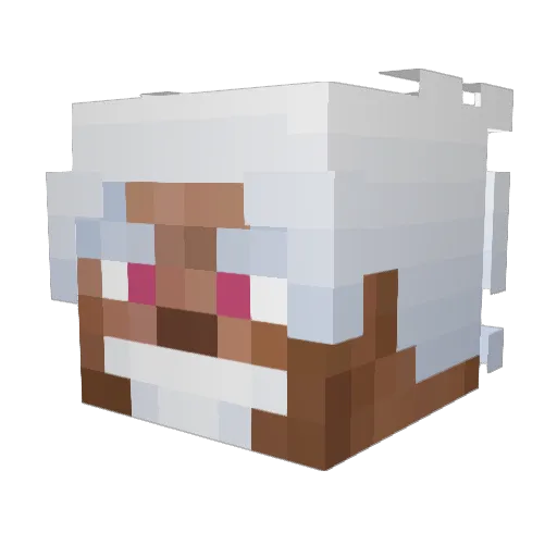 pixent Minecraft avatar head, 3D render