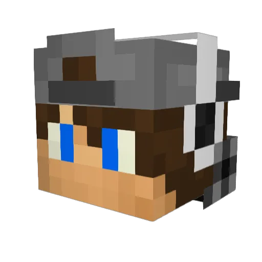 pixg22 Minecraft avatar head, 3D render
