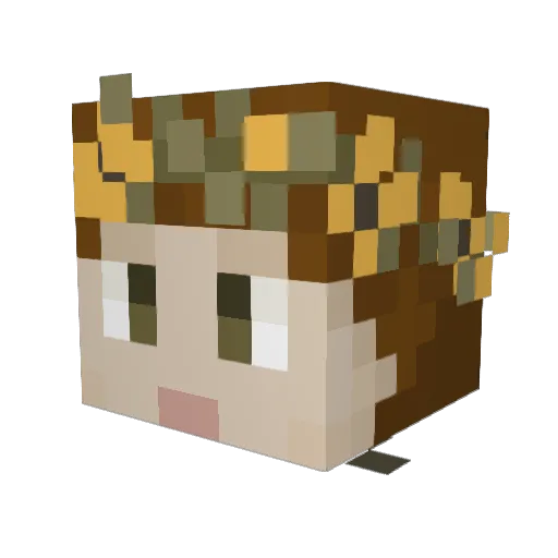 pixi_2 Minecraft avatar head, 3D render