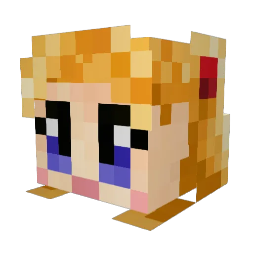 pixie1023 Minecraft avatar head, 3D render