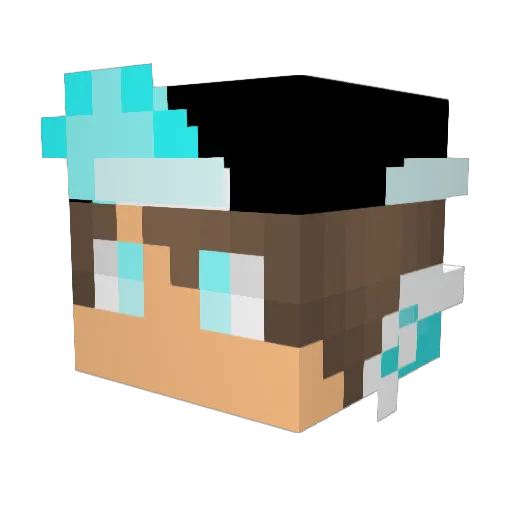 pixieamy Minecraft avatar head, 3D render