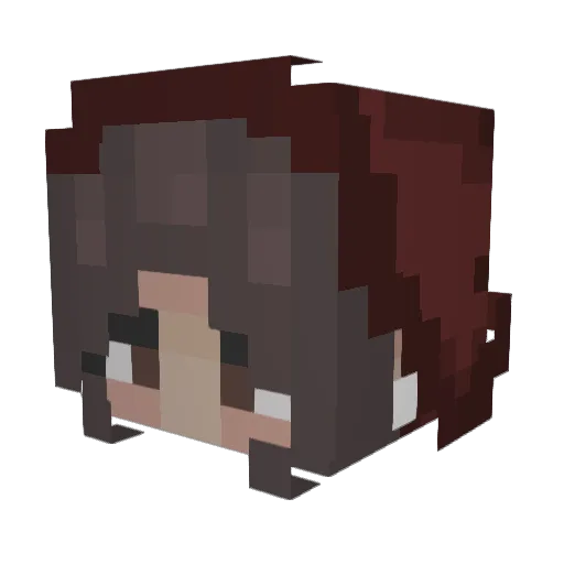 pixieknot Minecraft avatar head, 3D render