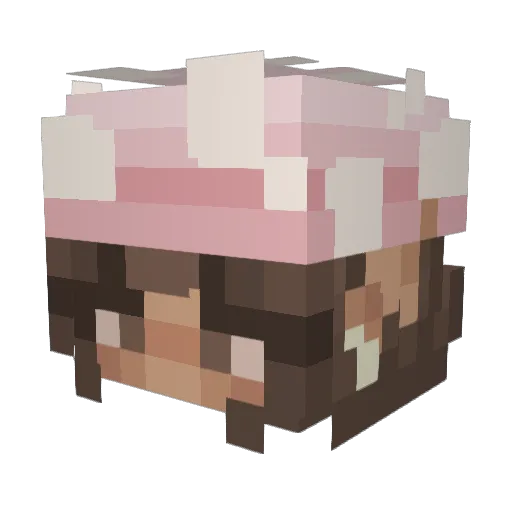 pixiepines Minecraft avatar head, 3D render