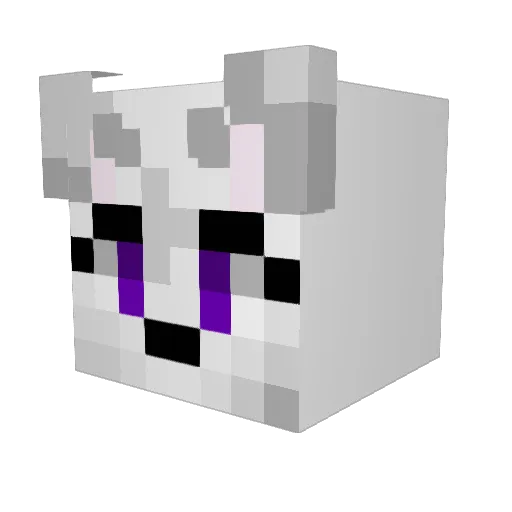 pixietrixies Minecraft avatar head, 3D render
