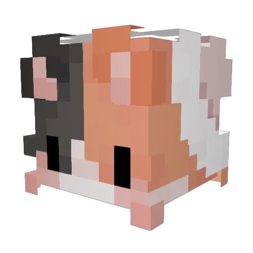 pixiiv Minecraft avatar head, 3D render