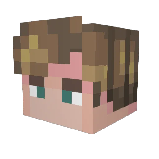 pixilizations Minecraft avatar head, 3D render