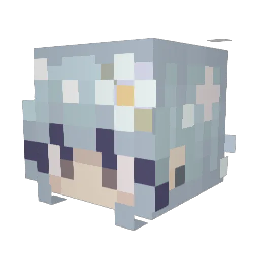 pixiqv Minecraft avatar head, 3D render