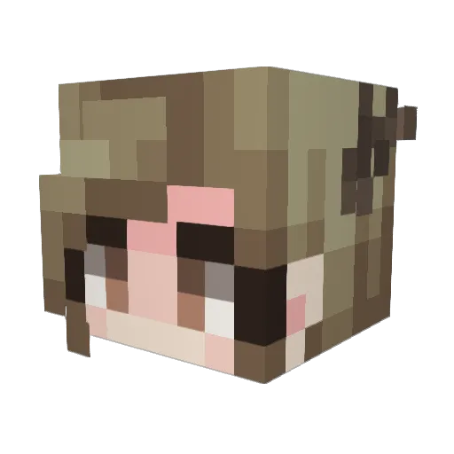 pixisprite Minecraft avatar head, 3D render
