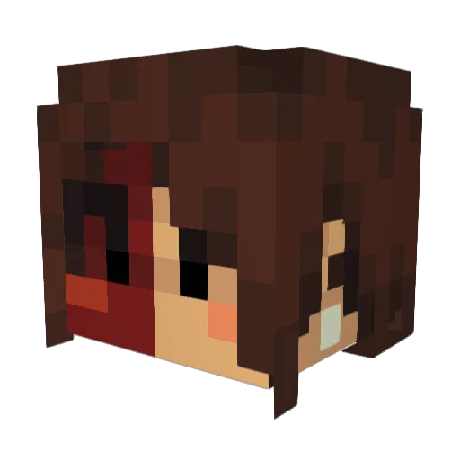 pixlii Minecraft avatar head, 3D render