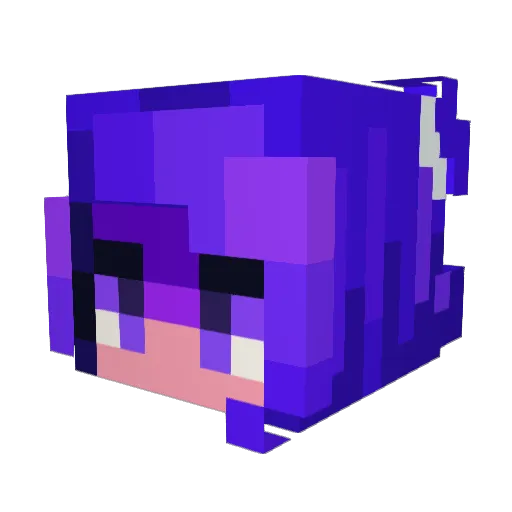 pixlxoxo Minecraft avatar head, 3D render
