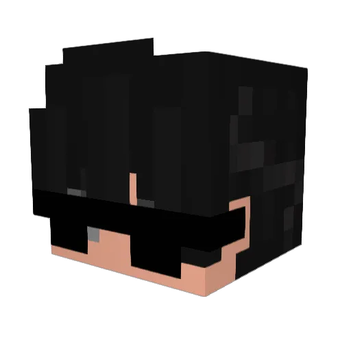pixulazo Minecraft avatar head, 3D render