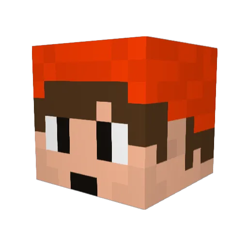 pixus6500i Minecraft avatar head, 3D render
