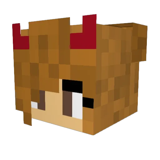 pixyrue Minecraft avatar head, 3D render