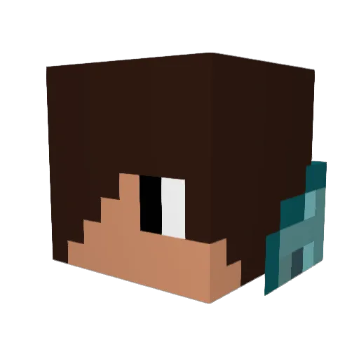 piygod Minecraft avatar head, 3D render