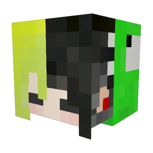 piyokitty Minecraft avatar head, 3D render