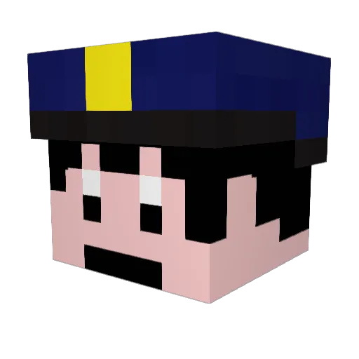 piyoplay Minecraft avatar head, 3D render