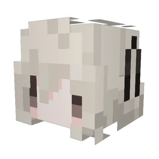 piyoriin Minecraft avatar head, 3D render