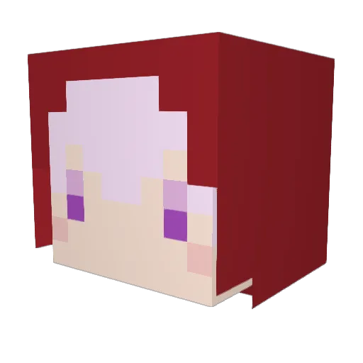 piyoshiiii Minecraft avatar head, 3D render
