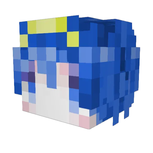 piyu233 Minecraft avatar head, 3D render