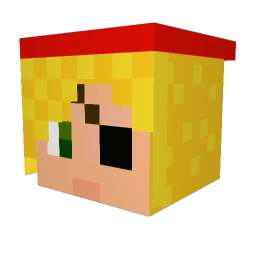 pizaster Minecraft avatar head, 3D render