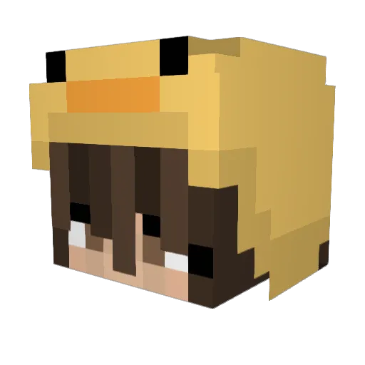 pizzaapartyy Minecraft avatar head, 3D render