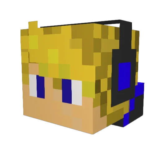 pizzaator09 Minecraft avatar head, 3D render