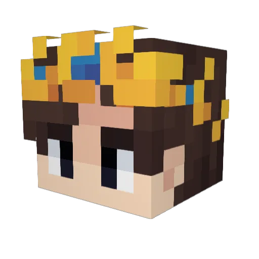 pizzakittty Minecraft avatar head, 3D render