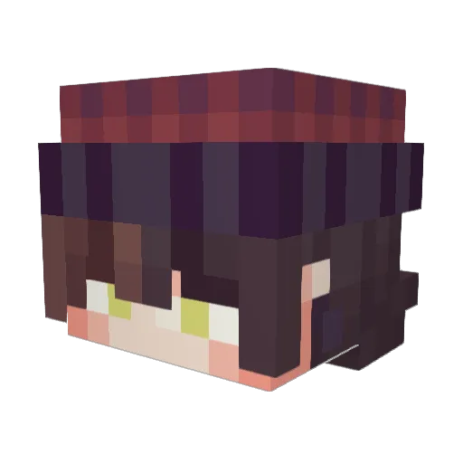 pizzalamdo Minecraft avatar head, 3D render