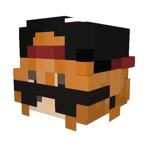 pizzamandy Minecraft avatar head, 3D render