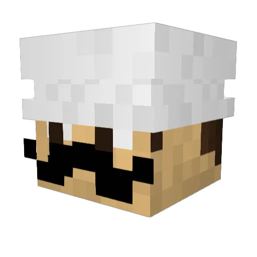 pizzamansalerni Minecraft avatar head, 3D render