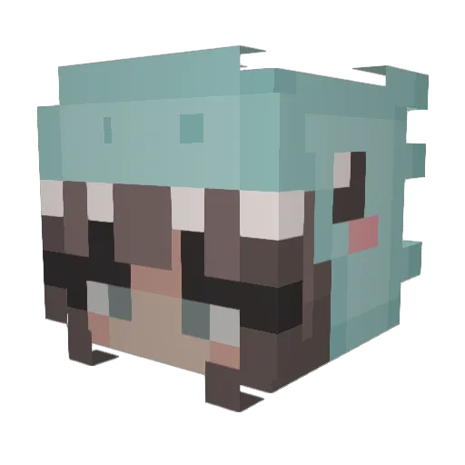 pizzamonsteranso Minecraft avatar head, 3D render