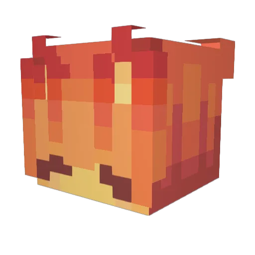 pizzaputty Minecraft avatar head, 3D render