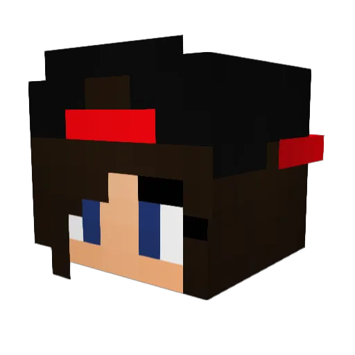 pizzaroo1 Minecraft avatar head, 3D render