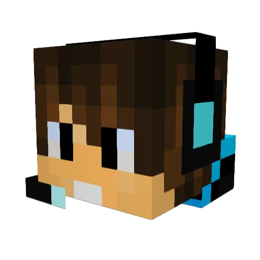 pizzasander Minecraft avatar head, 3D render