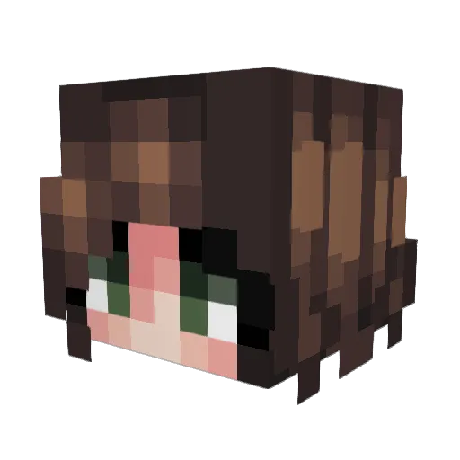 pizzasaur Minecraft avatar head, 3D render