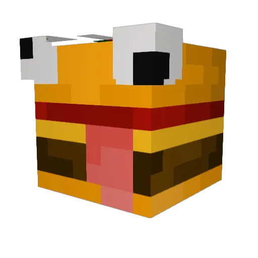 pizzasniper Minecraft avatar head, 3D render