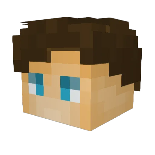 pizzavdr Minecraft avatar head, 3D render