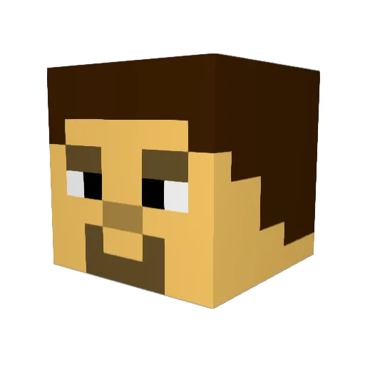pj81 Minecraft avatar head, 3D render