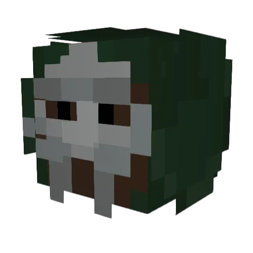pj_polpol Minecraft avatar head, 3D render