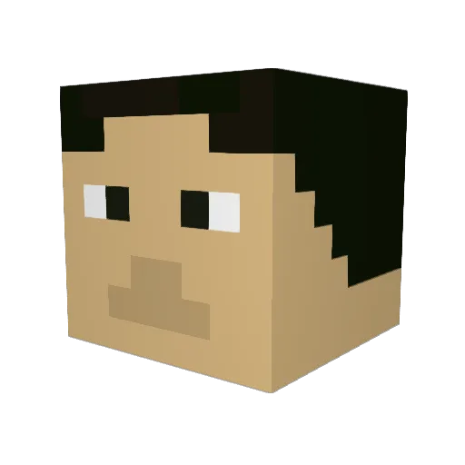 pjadventure Minecraft avatar head, 3D render