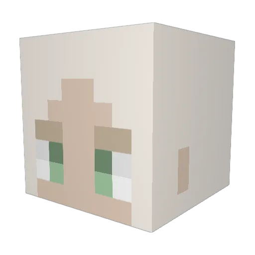pjaro Minecraft avatar head, 3D render