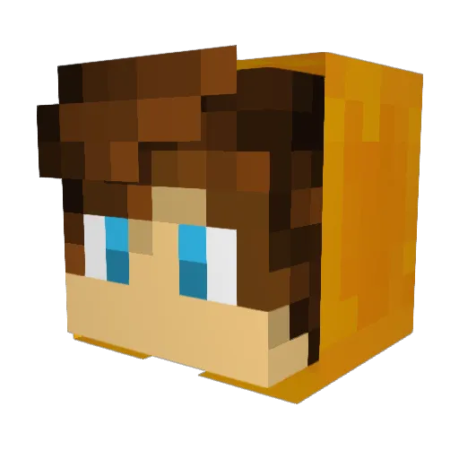 pjatr Minecraft avatar head, 3D render