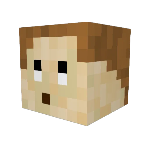 pjeezy Minecraft avatar head, 3D render