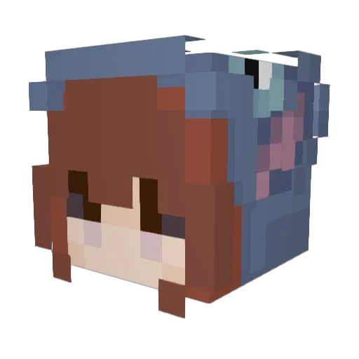 pjhobi Minecraft avatar head, 3D render